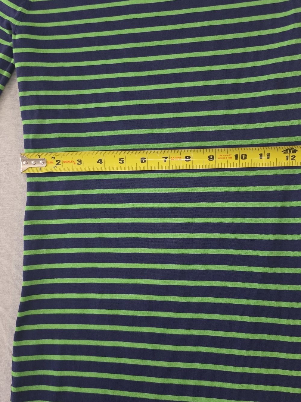 MICHAEL Michael Kors Navy & Green Striped Short-Sleeve Midi Dress - Picture 4 of 7